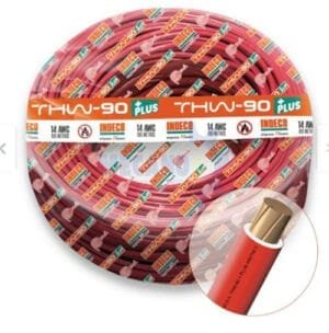CABLE INDECO THW-90+PLUS 14AWG 450/750V ROJO ECONOMICO