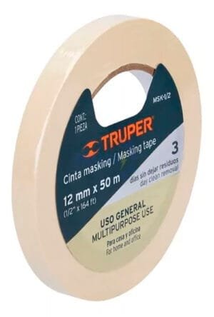 CINTA MASKING TAPE 1/2" (12MM *50MT) TRUPER