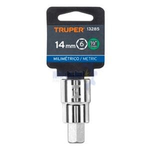 DADO HEXAGONAL ENCASTRE 1/2" DE 14 MM TRUPER