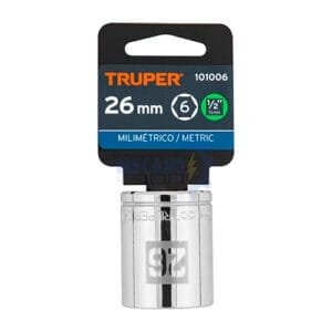 DADO HEXAGONAL ENCASTRE DE 26MM TRUPER DADO HEXAGONAL ENCASTRE 1/2" DE 26MM TRUPER