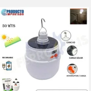 FOCO RECARGABLE LED PORTIZA 50W C/GANCHO