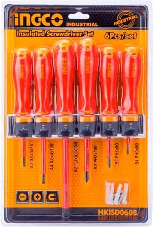 JUEGO DE DESTORNILLADORES DIELECTRICOS INGCO 3 PZAS