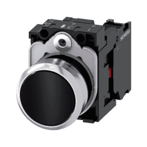 PULSADOR NEGRO CNC PULSADOR NEGRO CNC 1NO (BASE METALICA) Ø22mm MOD:ZB2-BE101