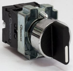 SELECTOR METALICO 0-1 MANETA CORTA CON RETORNO CAMSCO