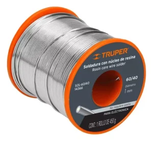 SOLDADURA C/RESINA 60/40 P/ELECTRONICA ESTAÑO TRUPER