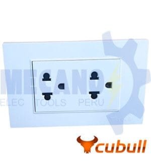 TOMACORRIENTE DOBLE 2P+PE CUBULL BLANCO