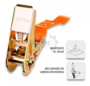 sujetador con ratchet metálico 136 kilos