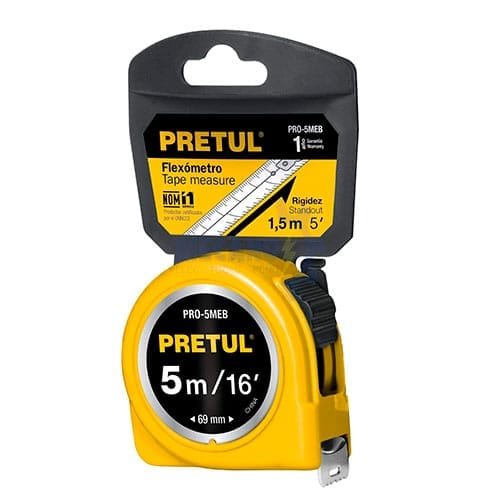 wincha metrica 5.5m cinta de 19mm pretul - Mecano Elec Tools